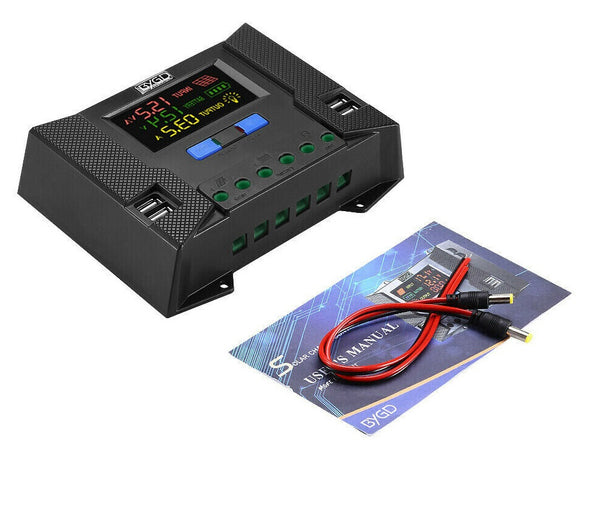 30A Solar Panel Charge Controller Regulator 12V/24V auto 4 USB Battery 5V Output - Lets Party