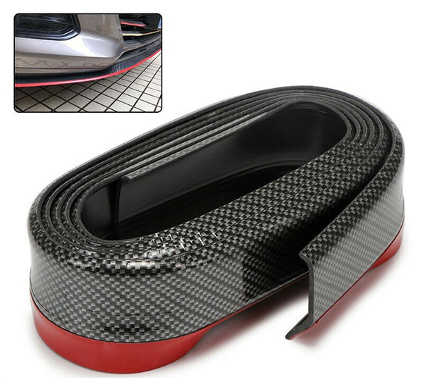 Universal Rubber Car Front Bumper Lip Skirt Protector Body Spoiler Splitter 2.5M - Lets Party