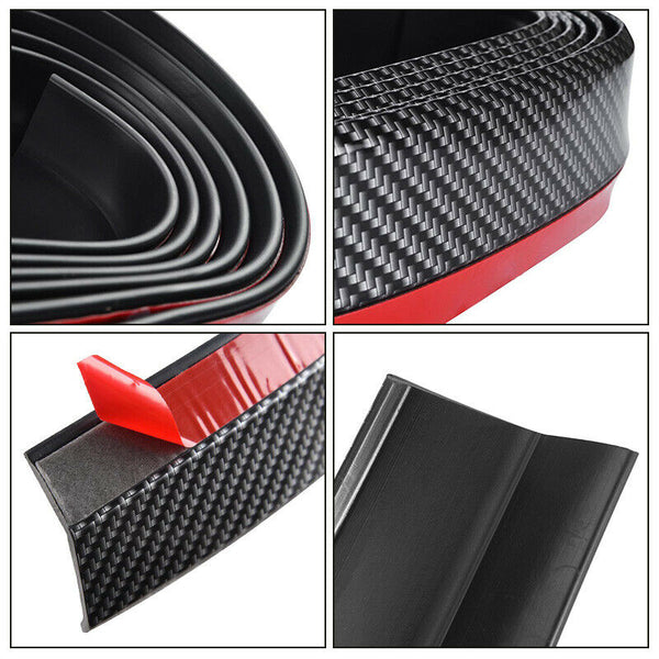 Universal Rubber Car Front Bumper Lip Skirt Protector Body Spoiler Splitter 2.5M - Lets Party