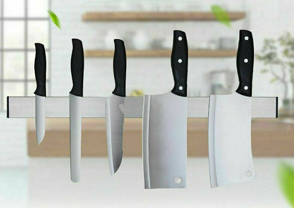 31/41/51cm Stainless Steel Magnetic Rack Knives Knife Holder Tool Shelf Magnet - Lets Party