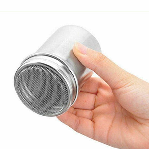 Stainless Steel Icing Sugar Cocoa Coffee Shaker Flour Duster Chocolate Powder - Lets Party