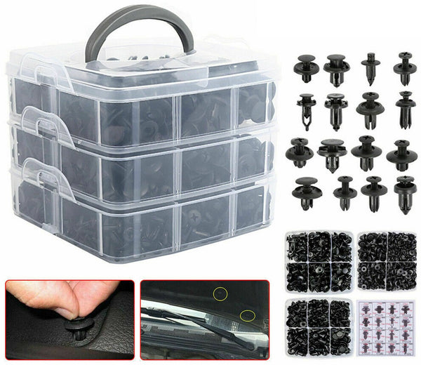 Car Trim Body Clips Kit 620PCS Rivet Retainer Door Panel Bumper Plastic Fastener - Lets Party