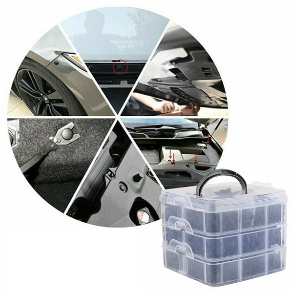 Car Trim Body Clips Kit 620PCS Rivet Retainer Door Panel Bumper Plastic Fastener - Lets Party