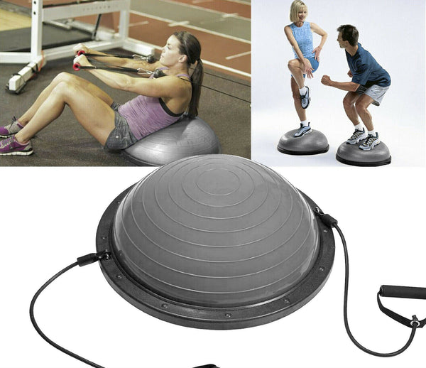 Pilates Bosu Balance Ball Gym Training Exercise Half Fitness w/ Pump & Band Yoga - Lets Party