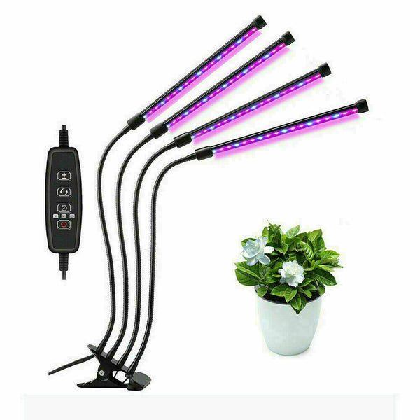 4 Head 80 LED Grow Light Growing Veg Flower Indoor Clip 40W Plant Lamp - Lets Party