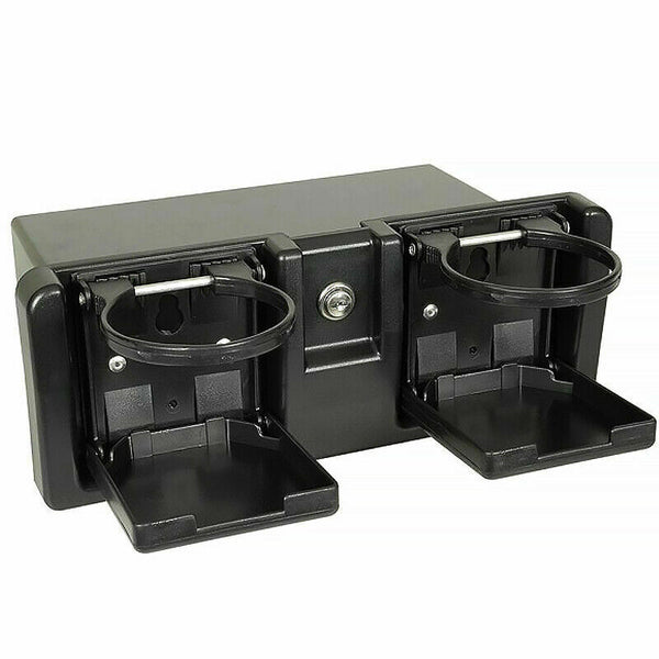  GLOVE BOX STORAGE folding Drink Holders RECESSED BOAT COMPARTMENT &KEY LOCK - Lets Party