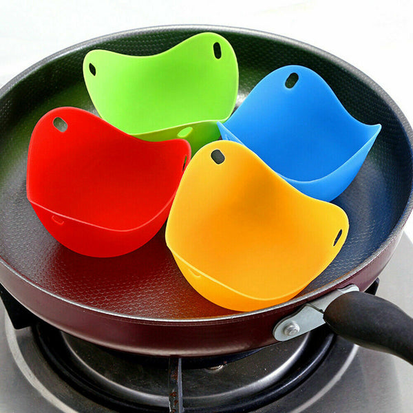 4pcs Silicone Egg Poacher Poaching Pods Pan Poached Cups Moulds For Kitchen - Lets Party