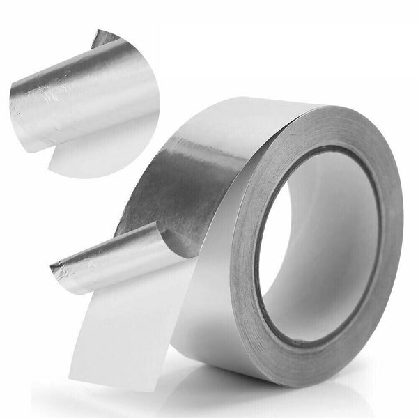 Heat Shield Aluminium Foil Adhesive Tape Duct Sealing Silver Repair Waterproof - Lets Party