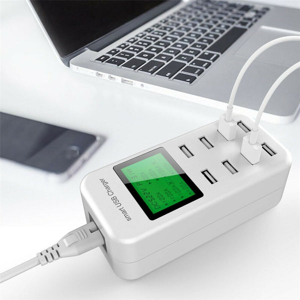 8 Port Smart USB Fast Charging Station Wall Charger for iPhone iPad Samsung  - Lets Party