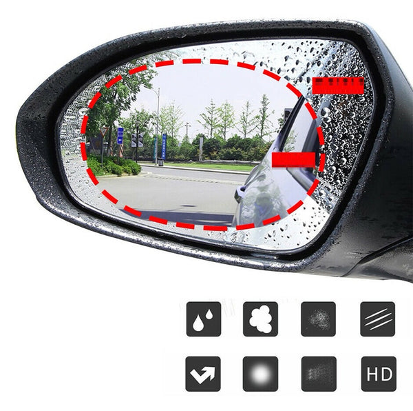 Car Rear Mirror Waterproof Film Side Window Glass Films Anti-Fog Rain-Proof - Lets Party