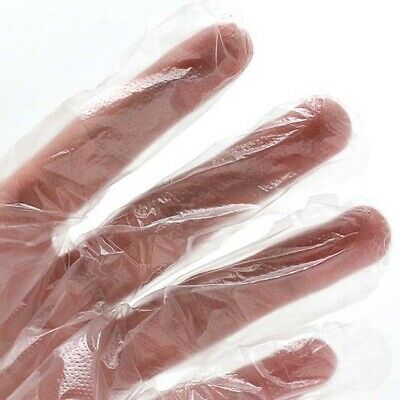 100PCS Disposable Plastic Gloves Transparent Food Handling Hygienic Catering - Lets Party