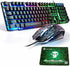 T6 Gaming Keyboard and Mouse Set Rainbow Backlight Usb Ergonomic for PC Laptop - Lets Party