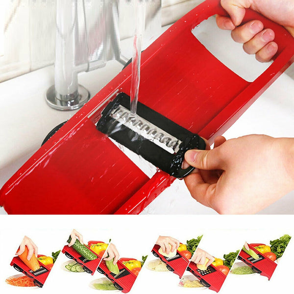 Kitchen Vegetable Slicer Cutter Mandoline Veg Peeler Carrot Onion Cheese Grater - Lets Party