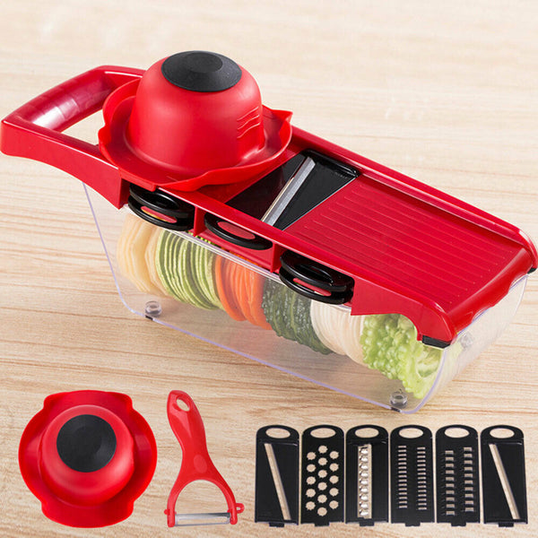 Kitchen Vegetable Slicer Cutter Mandoline Veg Peeler Carrot Onion Cheese Grater - Lets Party