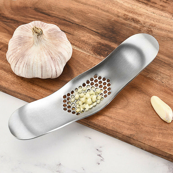 Stainless Steel Rocker Rocking Garlic Press Crusher Home Kitchen Mincer Squeezer - Lets Party