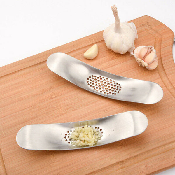 Stainless Steel Rocker Rocking Garlic Press Crusher Home Kitchen Mincer Squeezer - Lets Party