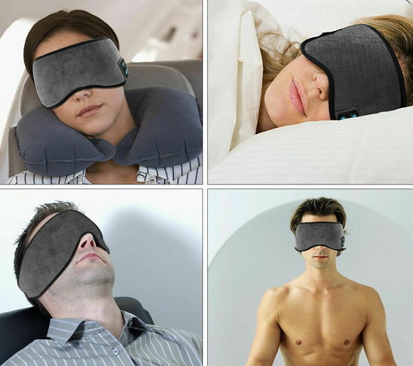 Wireless Bluetooth 5.0 Stereo Eye Mask Headphones Earphone Sleep Music Mask - Lets Party