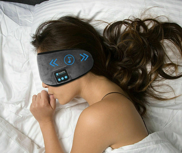 Wireless Bluetooth 5.0 Stereo Eye Mask Headphones Earphone Sleep Music Mask - Lets Party