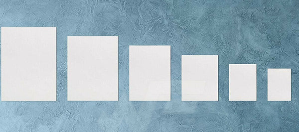 5x Economy Artist Blank White Stretched Canvas Super Value Pack 5 Acrylic Wood - Lets Party