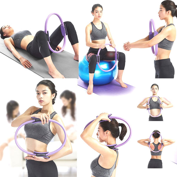 VIVVA Pilates Ring Resistance Training Tool Yoga Exercise Magic Circle Grip 39cm - Lets Party