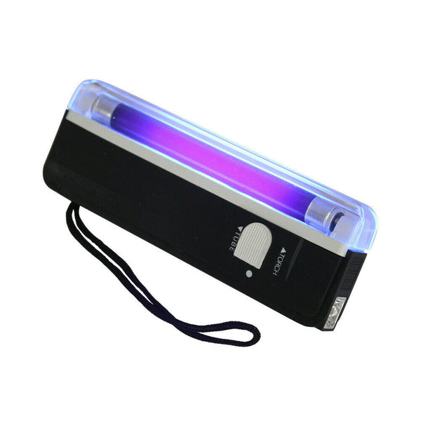 Handheld UV Light Torch Blacklight Bill Money Verify Detector Checker Portable - Lets Party