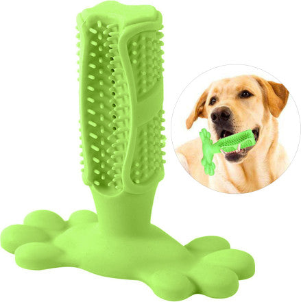 Dog Chew Toys Pet Puppy Toothbrush Molars Cleaning Brush Teeth Rubber Bite Ball - Lets Party