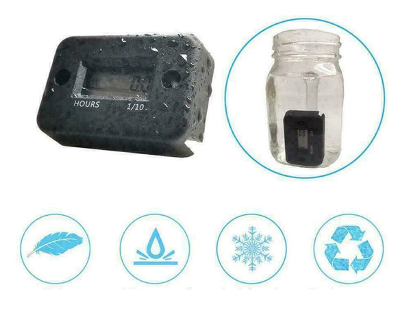 Inductive Waterproof Hour Meter for Marine ATV Motorcycle Dirt Ski Gas Engine AU - Lets Party