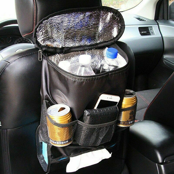 Car Back Seat Cooler Insulated Storage Bag Tidy Organizer Tissue Kids Holder - Lets Party