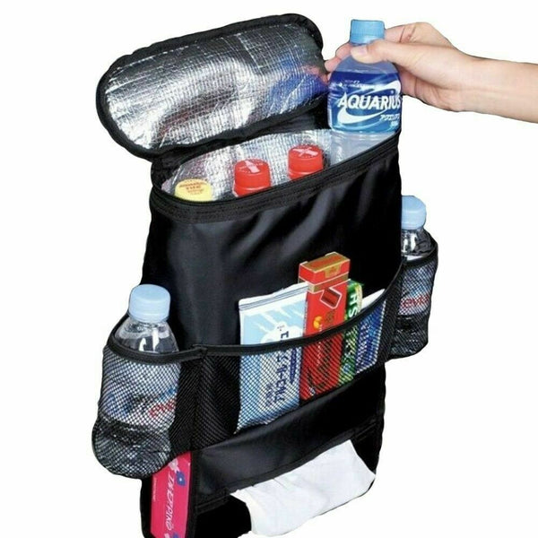 Car Back Seat Cooler Insulated Storage Bag Tidy Organizer Tissue Kids Holder - Lets Party