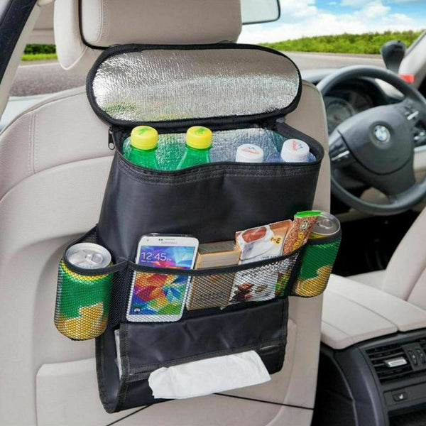 Car Back Seat Cooler Insulated Storage Bag Tidy Organizer Tissue Kids Holder - Lets Party