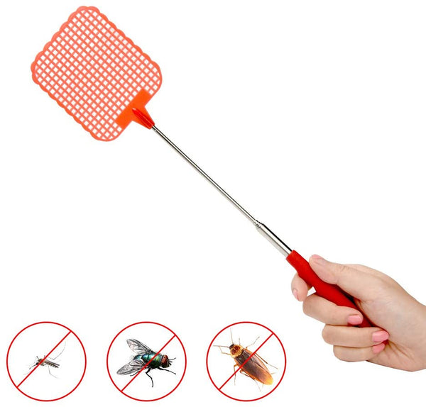 Extendable Telescopic Fly Swatter Swat Handle Extends to 72 cm Insect Mosquito - Lets Party