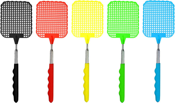 Extendable Telescopic Fly Swatter Swat Handle Extends to 72 cm Insect Mosquito - Lets Party