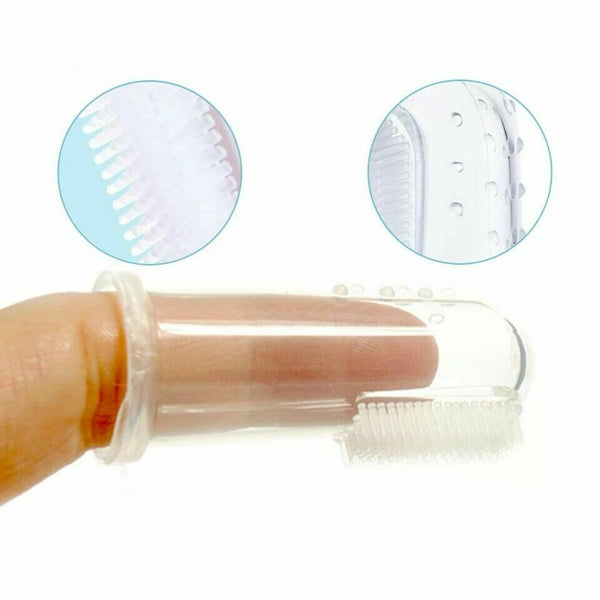 Baby Silicone Toothbrush Dreambaby Clean Massage Gum Teeth Finger Clear BPA Free - Lets Party