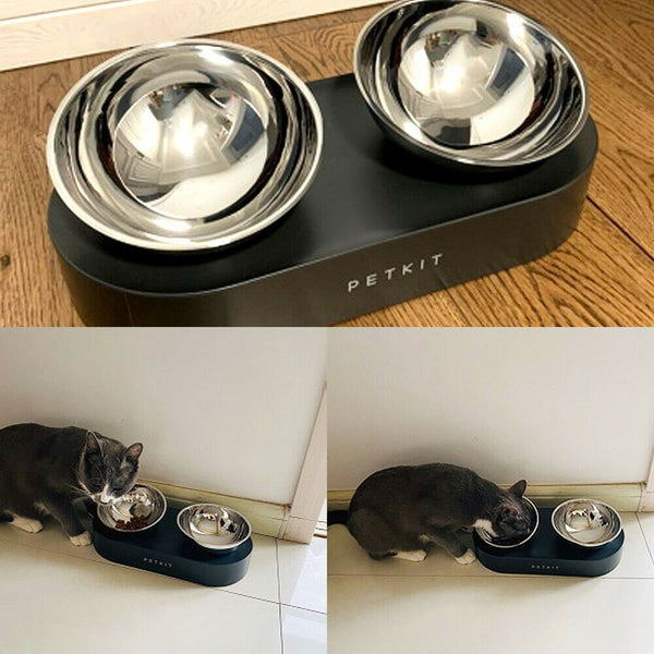 PETKIT Nano 15° Adjustable Elevated Stainless Steel Pet Dog Feeding Bowl Double - Lets Party