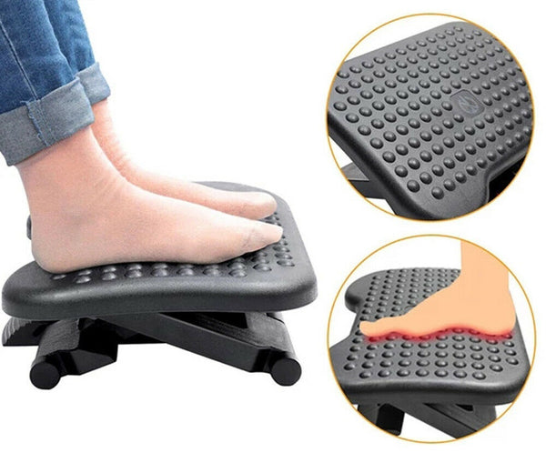Adjustable Foot Rest Stool Office Computer Desk Footrest Comfort Height Angle AU - Lets Party