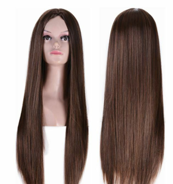 Womens 75cm Long Straight Sleek Synthetic Cosplay Wigs Party Heat Resistant - Lets Party