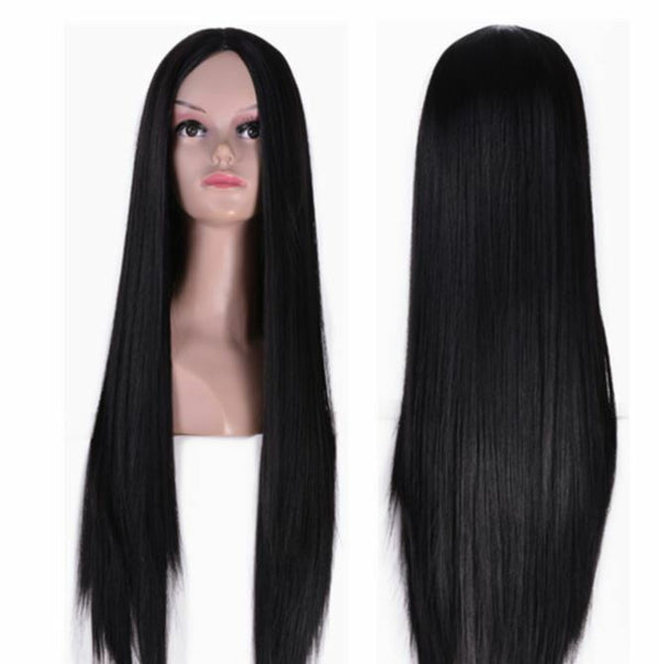 Womens 75cm Long Straight Sleek Synthetic Cosplay Wigs Party Heat Resistant - Lets Party