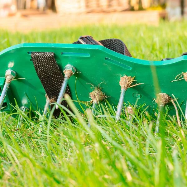 Lawn Care Garden Grass Sod Aerator Spike Spiked Strap Shoes Garden Tools - Lets Party