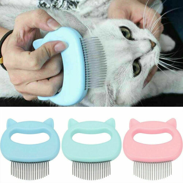 Relaxing Cat Comb Massager Pet Grooming Brush Dog Hair Removal Open KnotTool - Lets Party