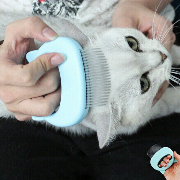 Relaxing Cat Comb Massager Pet Grooming Brush Dog Hair Removal Open KnotTool - Lets Party