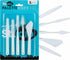 AU MONT MARTE 5pc Plastic Palette Knife Set Paint Art Artist Painting Craft - Lets Party