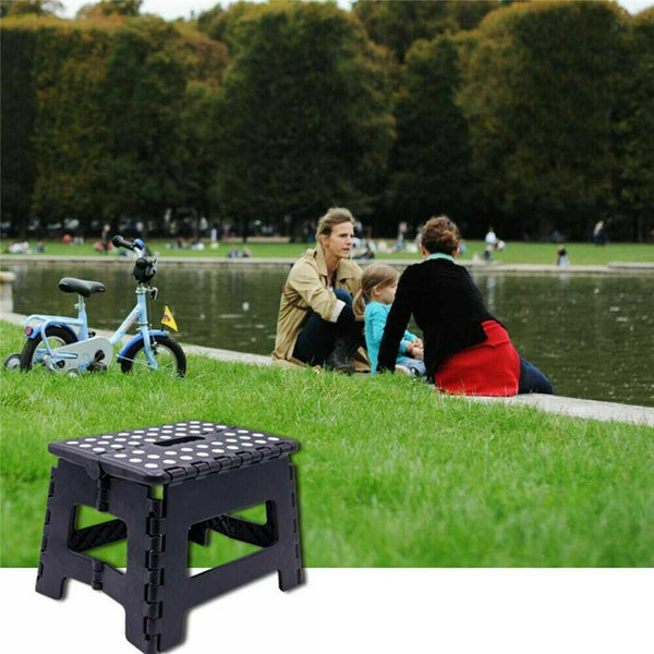 22 / 39 cm Folding Step Stool Portable Plastic Foldable Chair Store Flat Outdoor - Lets Party