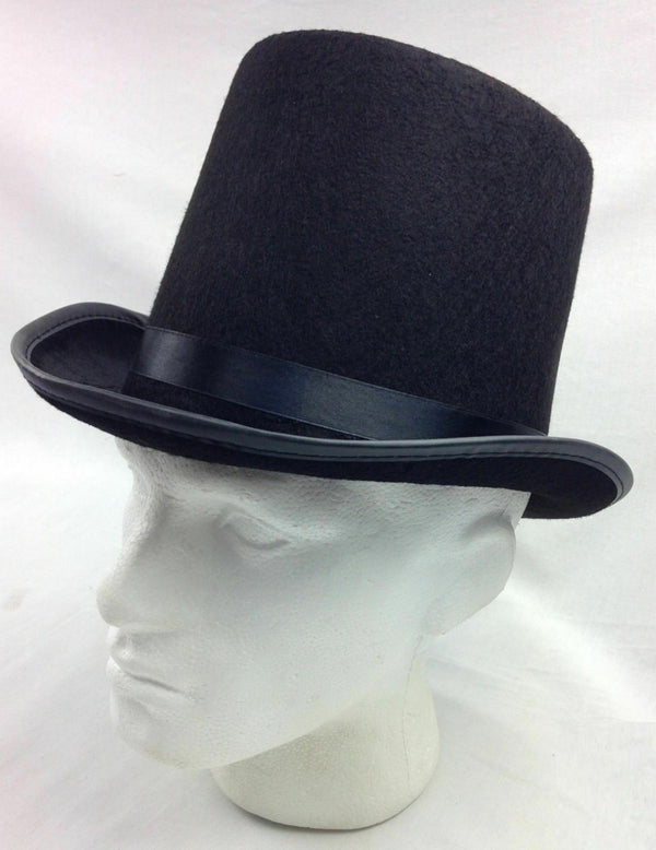 Top Hat Mat Hatter Party Costume Magician Wedding Fedora Halloween Formal Black - Lets Party