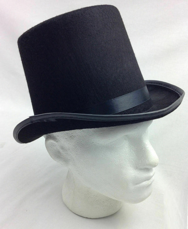 Top Hat Mat Hatter Party Costume Magician Wedding Fedora Halloween Formal Black - Lets Party