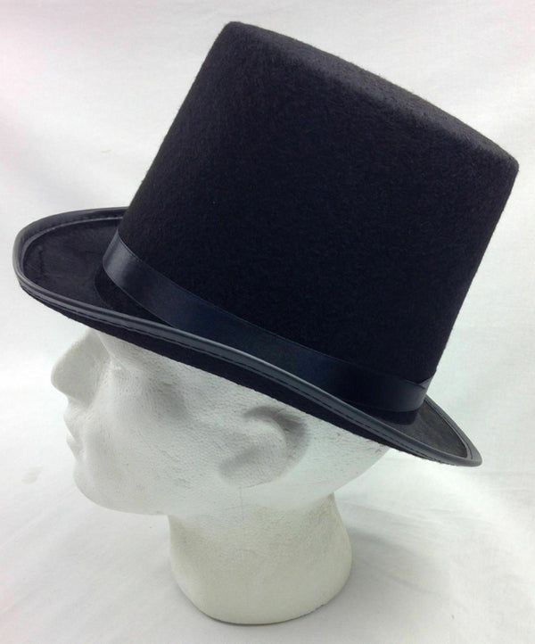 Top Hat Mat Hatter Party Costume Magician Wedding Fedora Halloween Formal Black - Lets Party