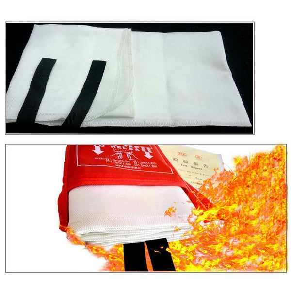 1x AU Fire Blanket 1 x 1 M Fire Blanket Fiber Glass House Caravan Camper - Lets Party