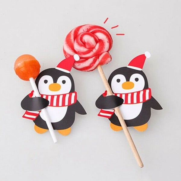 30x Christmas Party Lollipop Lolly Holder Sugar-loaf Paper Card Holder Santa AUS - Lets Party