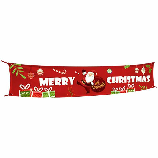 Merry Christmas Holidays Party Banner Ornamen Santa Wall Hanging Decor Supplies - Lets Party