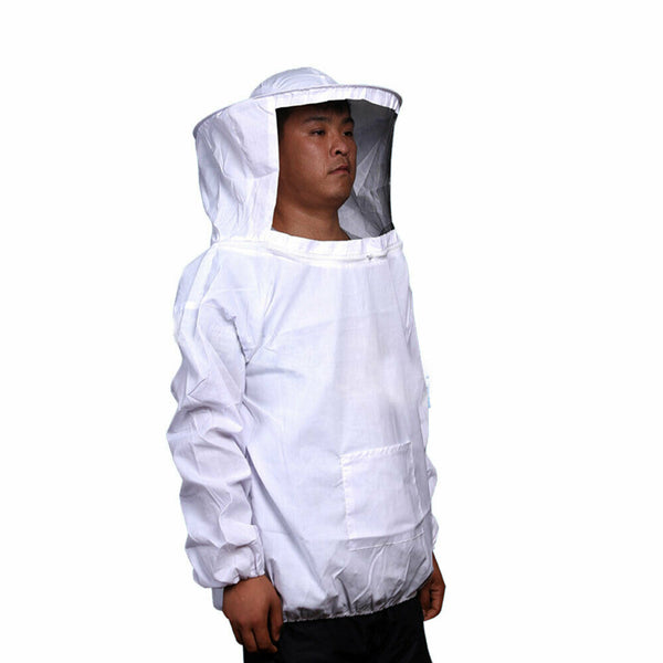 Bee Keeping Suit Protective Coat Pull Tops Beekeeping Smock Jacket Veil Hat Over - Lets Party