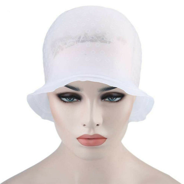 Reusable Hair Cap Salon Highlighting Tinting Hairdressing Streaking Silicone Hat - Lets Party